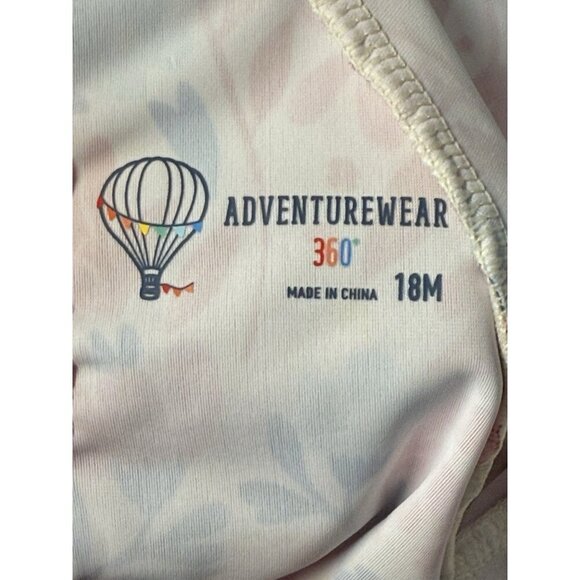 Adventurewear 360 Baby Girl Long Sleeve Rashguard Swim~Sz 18M~Hibiscus L15 03 - Picture 6 of 9